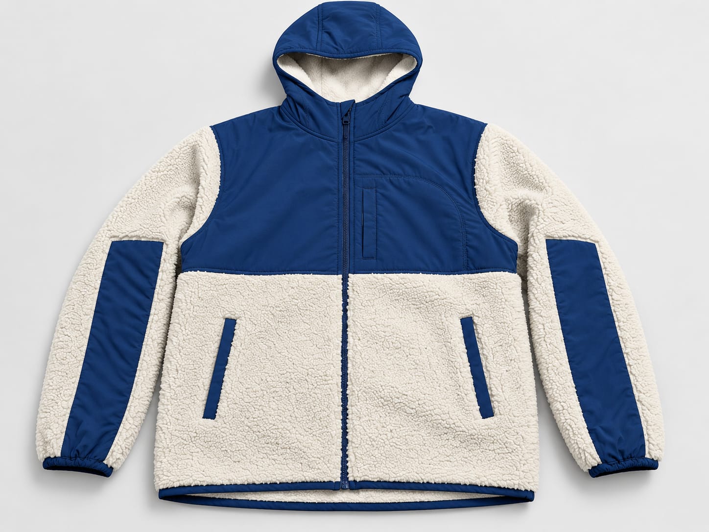 Custom Sherpa Fleece Zip Hoodie