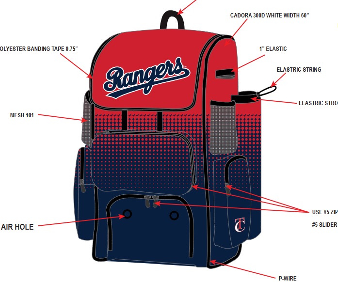Zayam Sports Custom Sublimated Team Travel Backpack